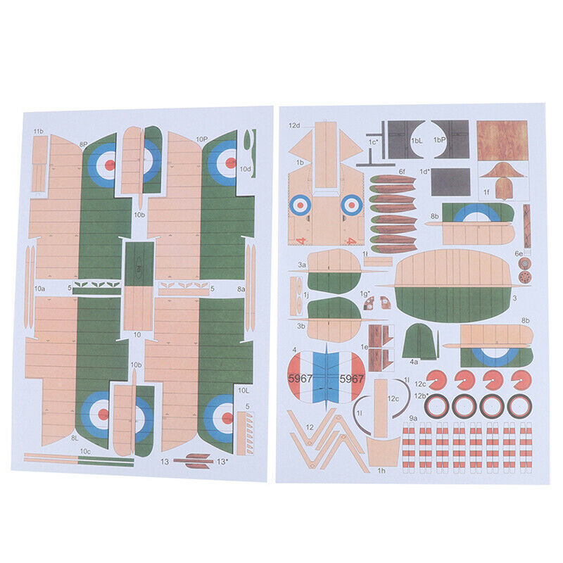 1:33 Scale WWI Airco DH.2 British Single-seat Biplane Aircraft PaperModel Kit TE