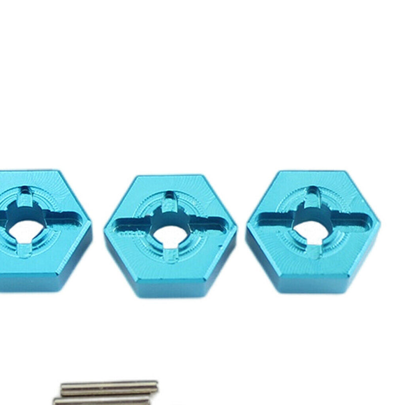 4Pcs Wheel Hub Hex Adapter 12mm For Wltoys 144001 1:14 RC Buggy Car Blue