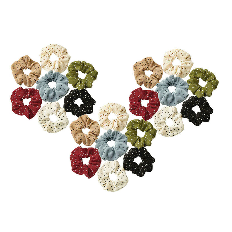 21x Fashion Womens Dot Scrunchies Stretchy Hair Rope  Hair Accessories