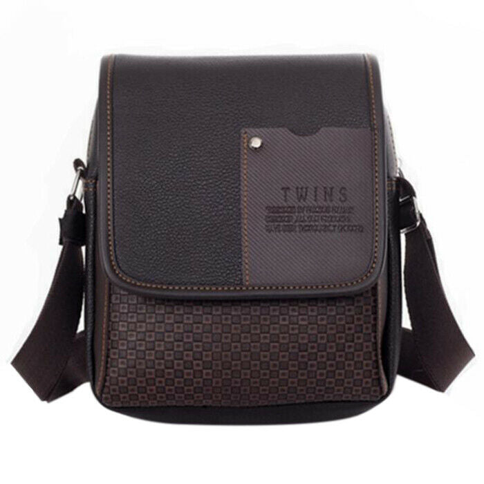 Pu Leather Men Messenger Bag Briefcase shoulder crossbody handbag business  E2D7