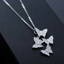 Butterfly Rhinestone Pendant Necklace Fashion Women Statement Chain Choker