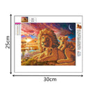 5D DIY Diamond Painting Lions Family Cross Stitch Embroidery Rhinestones