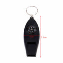 4 In 1 Mini Outdoor Survival Whistle Compass Magnifying Thermometer + Keychain Z