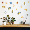 Cartoon Food Tableware Self-adhesive Wall Stickers for TV Background Wall A