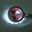 5X/10X Handheld Magnifier Reading Magnifying Glass 12 LED Lights Jewelry VUD
