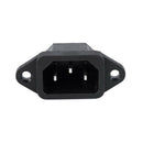 250V 10A AC Power Socket Panel Mounted IEC320 C14 3 Terminals Plug 9 Pcs P6K1