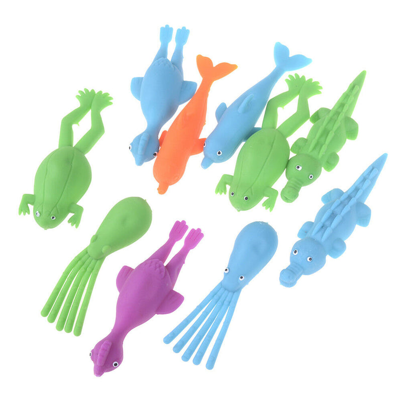 1Pc cute stretchy finger slingshot sticky flying marine animal kids toys ï¼D