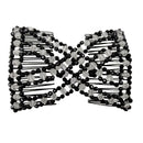 Hair Combs Beads Double Clip Comb Elastic Bun Maker Women DIY Hair Accessory