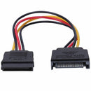 PC SATA 15 Pin Male to Female HDD Power Cable Converter Adapter H5F4