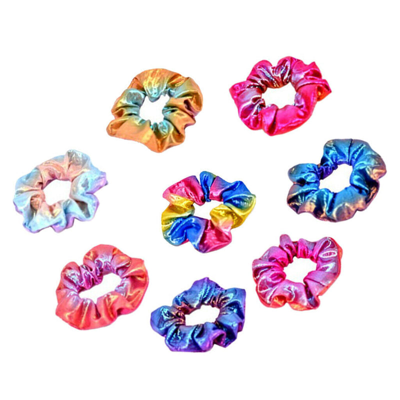 8 Pieces Shiny Scrunchies Hair Elastic Holder Hair Ties Hair Accessories