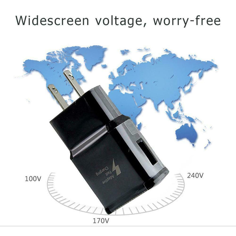 Mobile Phone Fast Charger US Plug Wall Adapter with Quick Charging Cable