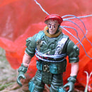 5pcs Plastic Army Playset 9cm Soldier Paratroopers Action Figures Collectibles