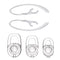 20x Silicone Earbuds Ear Hooks Tips for Plantronics M90 M180 M925 M166 M50