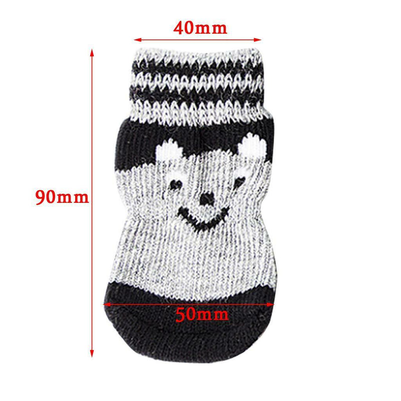 2Set Elastic Pet Puppy Socks Protect Pets Paw Non-slip Bottom Gifts Size S+L