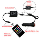 1PCS 5050 SMD 36LED DC12V RGB LED Strip Lights Car Interior IR Controller +Music