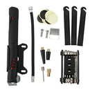 bicycle repair set in bag, multitool & high-quality mini air pump and tire