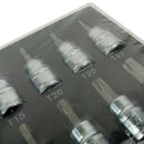 3/8 inch Drive Socket Hexagon Key Drill Set Chrome Vanadium Steel Pressure