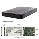 USB-C Type-C To 20+6Pin SATA SSD Hard Disk Case Enclosure for Lenovo Thinkp