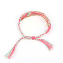 Ethnic Hippy Unisex Colorful Wrap Woven Rope String Handmade Bracelet Gift
