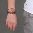 Leather Cross Bracelets Bangles Adjustable Bohemia Chain Bracelet Men JewelOZ