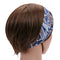 Women Soft Sweatband Stretch Printing Hairband Fashion Gym Yoga Headband A