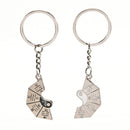 Lovers Split Yin Yang Ba Gua Tai Chi Chrome Satin Couples Key Chains Key R ï¼D