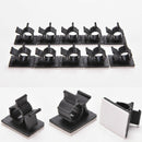 10x Cable Clips Adhesive Cord Management Black Wire Holder Organizer Clamp Tool