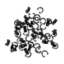 50pcs Bicycle C-Clips Buckle for Disc Brakes Outer Cable Frame Guides Black