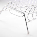 Stainless Steel Pan Draining Sink Shelf Drying Stand 7 Slots Holder Dish Rack