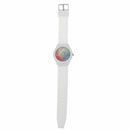 2018 Womens Jelly Silicone Quartz Waterproof Wrist Watches Colorful Galaxy V1D0
