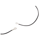 2 mm Black Leatherette Necklace 20 inches
