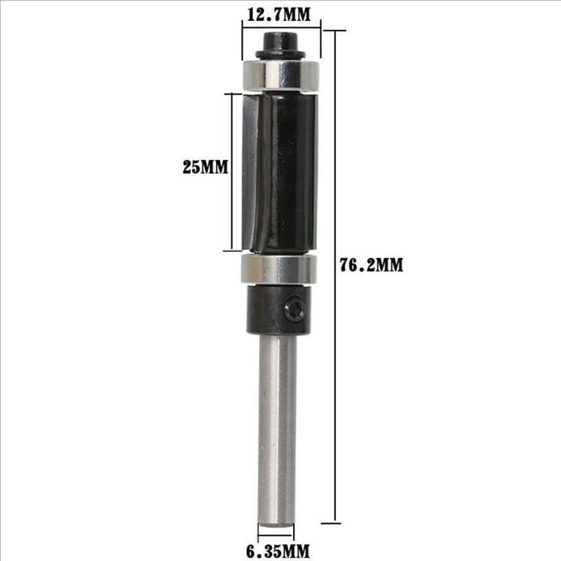 1 Set Solid Carbide Flush Trim Top & Bottom Bearing Router Bit 25mm, 38mm