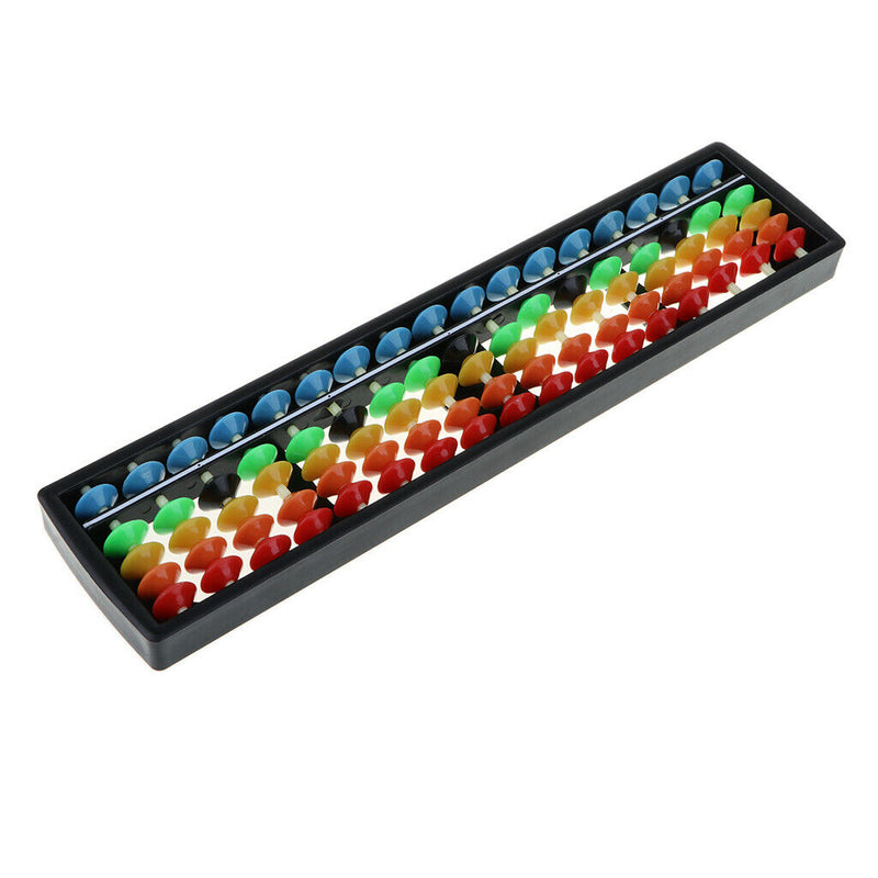 Plastic 17 Digits 5 Colors Beads Arithmetic Learning & Teaching Tool Abacus