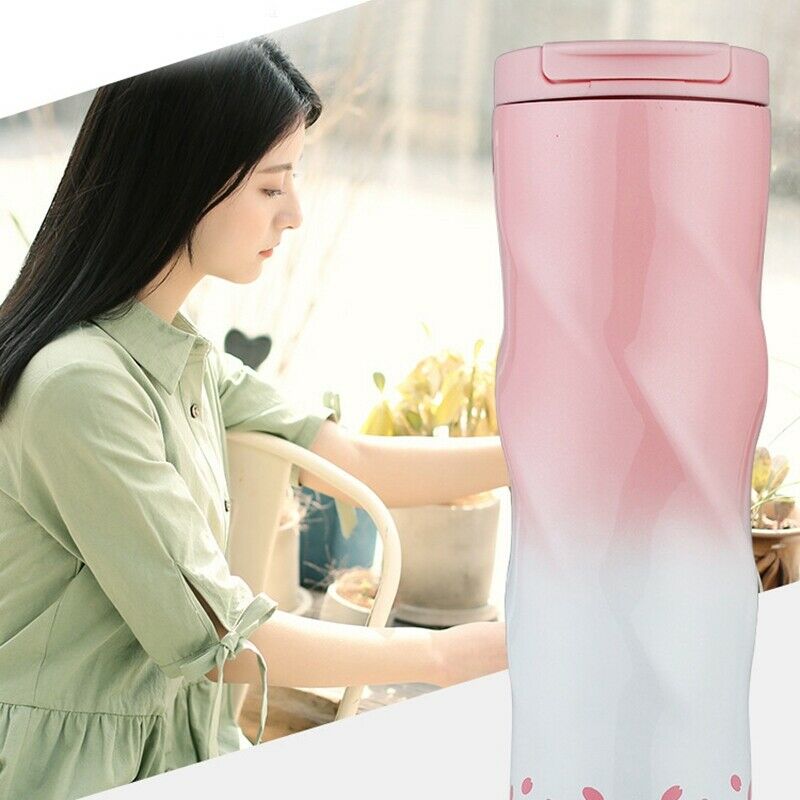 500Ml Coffee Insulation Cup Stainless Steel Spiral Vacuum Flask Portable Gr Z5T8
