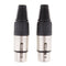 2x Metal 4Pin XLR Female Cable Connector for Pro Microphones