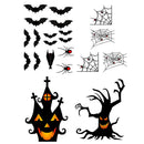 Halloween Wall Stickers Black Bat Spider Castle Haunted House Spooky Wall Decals