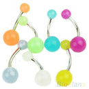 7Pcs a lot Glow Dark Belly Button Navel Bar Rings Body Piercing Jewelry Newly