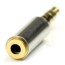 Golden 3.5mm Male to 2.5mm Female Plug Stereo Audio Earphone Jack Adapter C