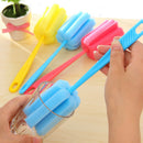 3Pcs Plastic Wine Glass Bottle Cup Sponge Brush Cleaning KitchenTools