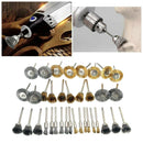 36PC Brass Wire Wheel Brushes Set Kit Accessories for Rotary Tools