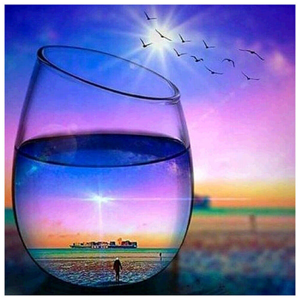 5D DIY Full Round Drill Diamond Painting Fantasy Cup Cross Stitch (jh389)
