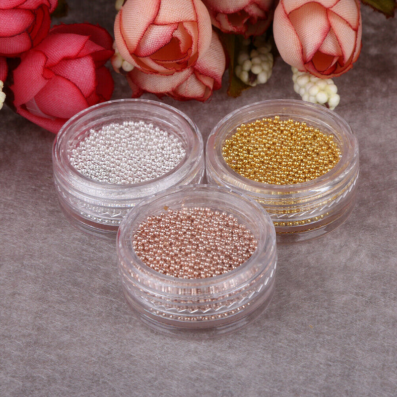10g/pot Mini Caviar Beads DIY Gel Polish Nail Art Tips Decoration
