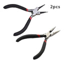 2x Mini Long Pliers Hand Tools Kit Jewelry Round Nose Making Beading Wire  NLY