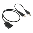 USB 2.0 to Mini SATA 7+6 13 Pin Adapter Converter Cable Easy Drive Cable