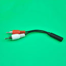 New 3.5mm Audio Jack Female To 2 x Phono RCA Male Stereo Cable Lead Connect T0Y7