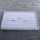 Ring Velvet Jewellery Display Box Cufflinks Storage Tray Case Holder Organi