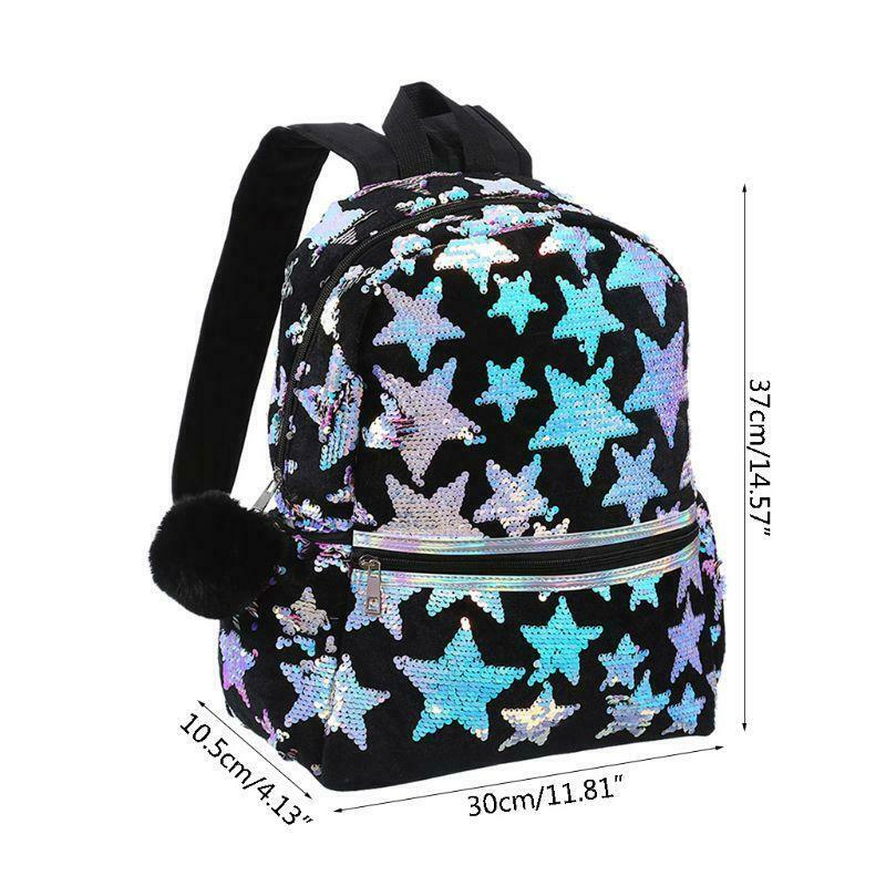 Fashion Star Sequins Backpack Women Schoolbags Large Capacity Student Book Bag