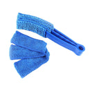 Multifunction Microfiber Car A/C Vent Cleaning Brush Blind Duster (Blue) A