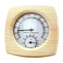 Square Wooden Sauna Hygrothermograph 2 in 1 Hygrometer Double Dial Sauna Room
