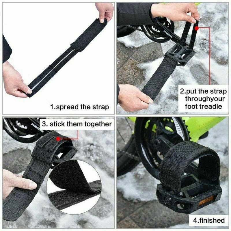 1 Pair Fast Release Cycling Road Bike Pedal Straps Bicycle Feet Toe Clips Belt